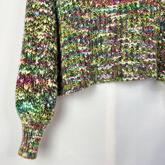 Code X Mode Nordstrom Colorful Knit Cropped Pullover Sweater S - Picture 4 of 4
